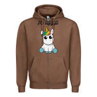 Chestnut so manly funny unicorn Zipper Hoodie - artisFamous