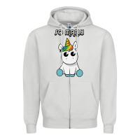 Dove Grey so manly funny unicorn Zipper Hoodie - artisFamous