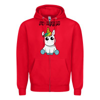 Red so manly funny unicorn Zipper Hoodie - artisFamous