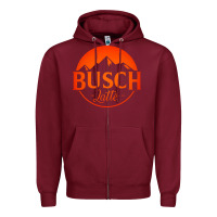 Burgundy busch latte Zipper Hoodie - artisFamous