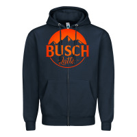 Navy busch latte Zipper Hoodie - artisFamous
