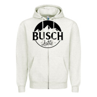 Oatmeal Heather busch latte Zipper Hoodie - artisFamous
