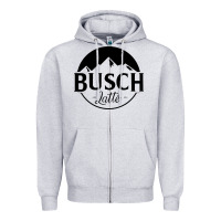 Heather Grey busch latte Zipper Hoodie - artisFamous