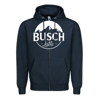 Navy busch latte Zipper Hoodie - artisFamous
