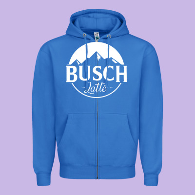 Busch Latte Zipper Hoodie Designed By Artisfamous