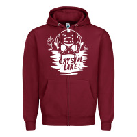 Burgundy camp crystal lake sweatshirt Zipper Hoodie - artisFamous