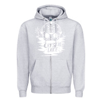 Heather Grey camp crystal lake sweatshirt Zipper Hoodie - artisFamous