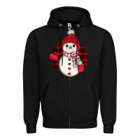 Black snowman christmas Zipper Hoodie - JahusDesignShop