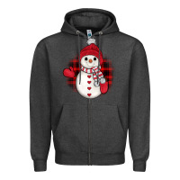 Charcoal Heather snowman christmas Zipper Hoodie - JahusDesignShop