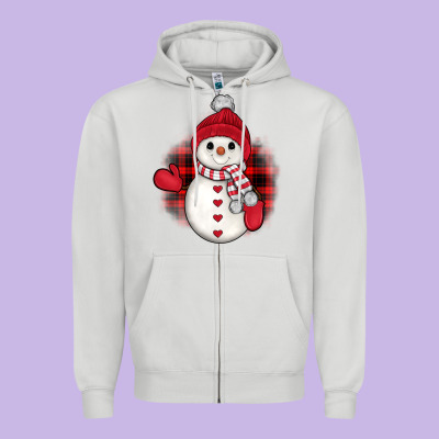 Snowman Christmas Zipper Hoodie Designed By Jahusdesignshop