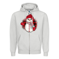 Dove Grey snowman christmas Zipper Hoodie - JahusDesignShop