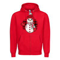 Red snowman christmas Zipper Hoodie - JahusDesignShop