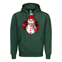 Sports Green snowman christmas Zipper Hoodie - JahusDesignShop