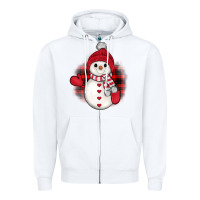 White snowman christmas Zipper Hoodie - JahusDesignShop