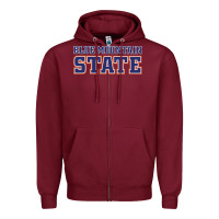 Burgundy blue mountain state Zipper Hoodie - artisFamous