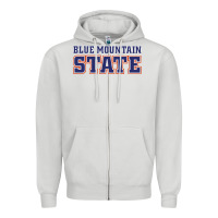 Dove Grey blue mountain state Zipper Hoodie - artisFamous