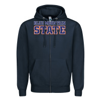 Navy blue mountain state Zipper Hoodie - artisFamous