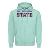Seafoam blue mountain state Zipper Hoodie - artisFamous
