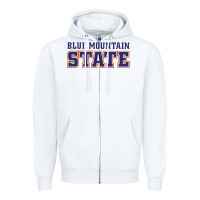 White blue mountain state Zipper Hoodie - artisFamous