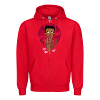 Red Black Betty Boop Zipper Hoodie - artisFamous