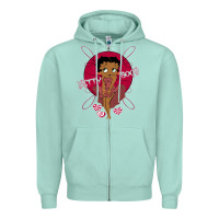Seafoam Black Betty Boop Zipper Hoodie - artisFamous