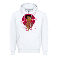 White Black Betty Boop Zipper Hoodie - artisFamous