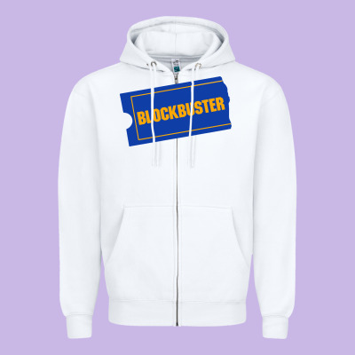 Blockbuster Ticket Zipper Hoodie Designed By Artisfamous
