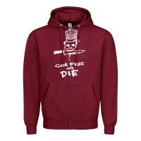 Burgundy bourdain cook free or die Zipper Hoodie - artisFamous