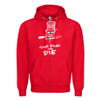 Red bourdain cook free or die Zipper Hoodie - artisFamous