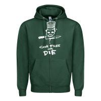 Sports Green bourdain cook free or die Zipper Hoodie - artisFamous