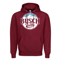 Burgundy busch latte Zipper Hoodie - artisFamous