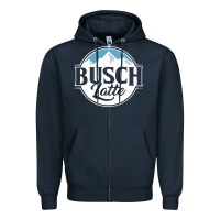 Navy busch latte Zipper Hoodie - artisFamous