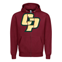Burgundy Cal Poly CP Zipper Hoodie - artisFamous