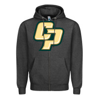 Charcoal Heather Cal Poly CP Zipper Hoodie - artisFamous