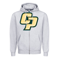 Heather Grey Cal Poly CP Zipper Hoodie - artisFamous