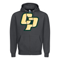 Smoke Cal Poly CP Zipper Hoodie - artisFamous