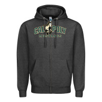 Charcoal Heather cal poly mustangs Zipper Hoodie - artisFamous