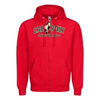 Red cal poly mustangs Zipper Hoodie - artisFamous