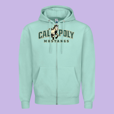 Cal Poly Mustangs Zipper Hoodie Designed By Artisfamous