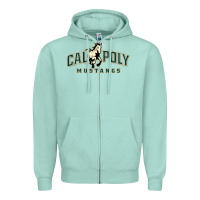Seafoam cal poly mustangs Zipper Hoodie - artisFamous