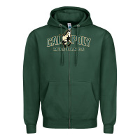 Sports Green cal poly mustangs Zipper Hoodie - artisFamous