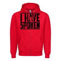 Red this is the way spoken Zipper Hoodie - artisFamous