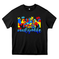 Black Mom Autism life Heavy Core Tee - CowGirlArtShop