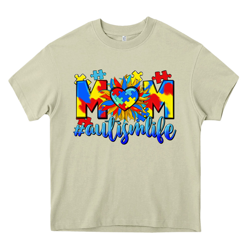 Mom Autism Life Heavy Core Tee by CowGirlArtShop | Teevron