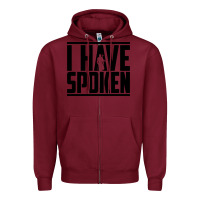 Burgundy this is the way spoken Zipper Hoodie - artisFamous