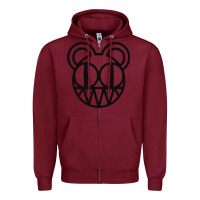 Burgundy radioheat  png Zipper Hoodie - artisFamous