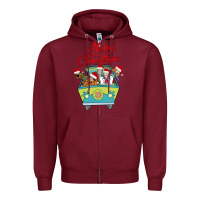 Burgundy Scooby Doo merry christmas Zipper Hoodie - artisFamous