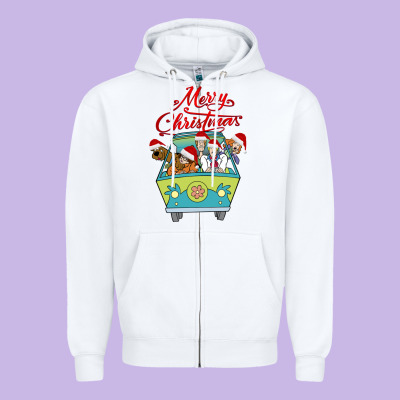 Scooby Doo Merry Christmas Zipper Hoodie Designed By Artisfamous