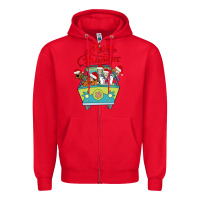 Red Scooby Doo merry christmas Zipper Hoodie - artisFamous