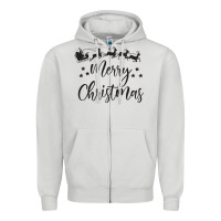 Dove Grey merry christmas Zipper Hoodie - artisFamous